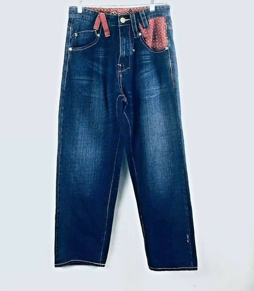 Vintage Y2K Coogi Jeans Mens 34 x 34 Dark Wash Rainbow Embroidery Hiphop…